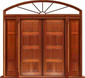 8 panel: single door + sidelight on left