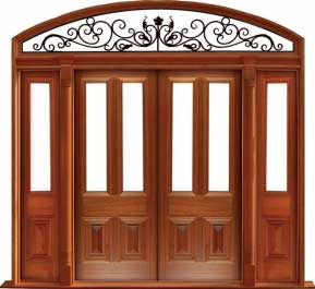 glazed cricket bat: door in frame