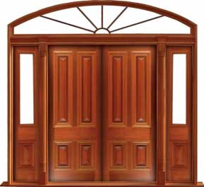 cricket bat: single door + sidelight on right