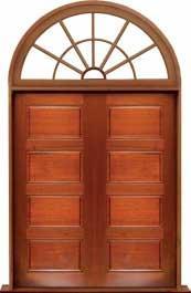 horizontal 4 panel: single door +  two sidelights