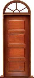horizontal 4 panel: single door +  two sidelights