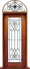 iron grille: single door + sidelight on right