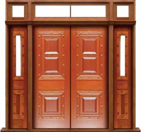 mediterranean: double door +  two sidelights
