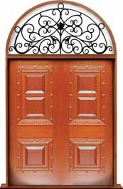 mediterranean: double door +  two sidelights