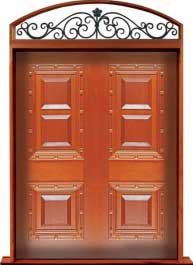 mediterranean: double door +  two sidelights