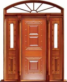 mediterranean: double door +  two sidelights
